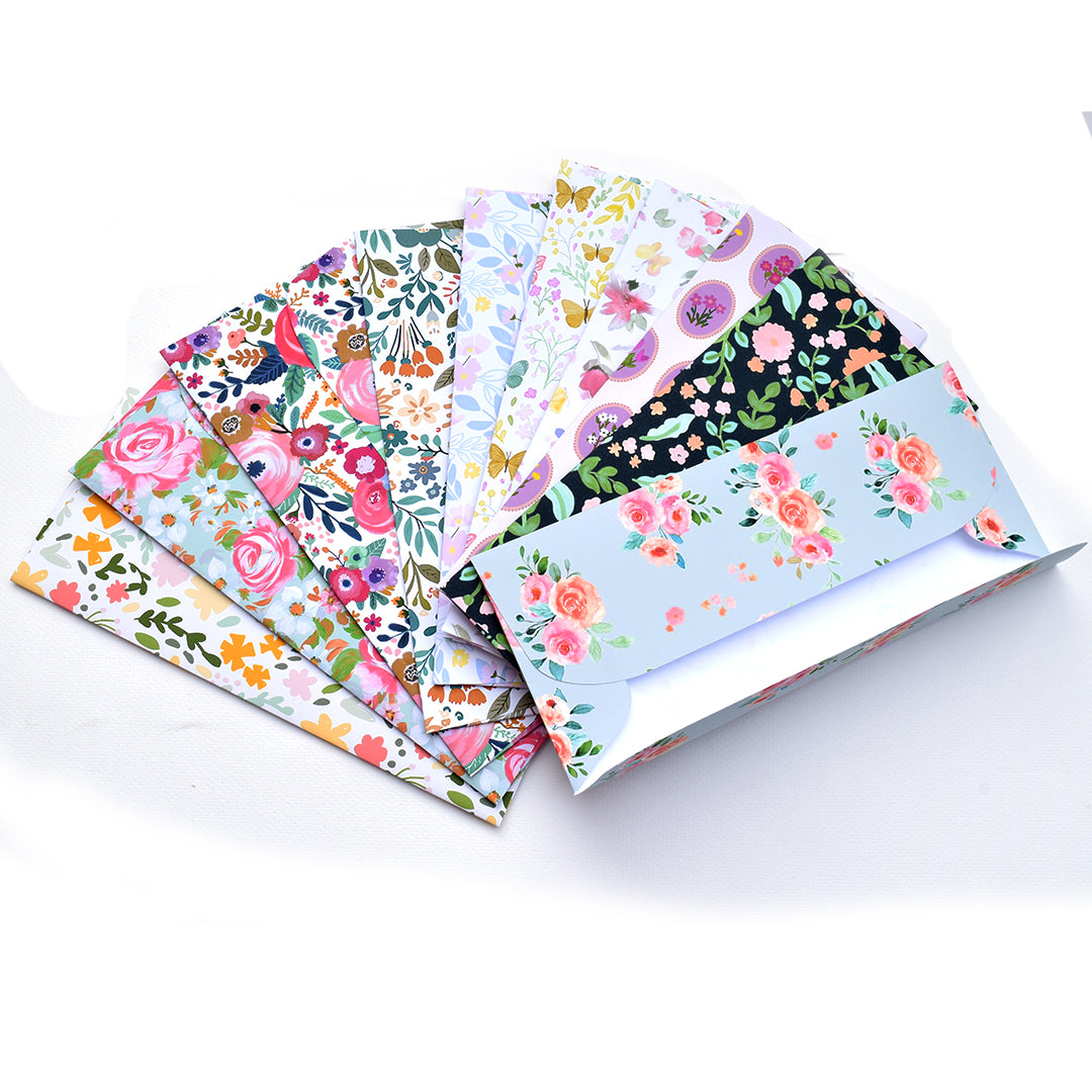 Floral Envelop Bundle – 10 Envelopes