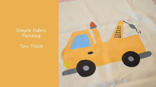 Paint A Tow Truck on Fabric- Time Lapse Video