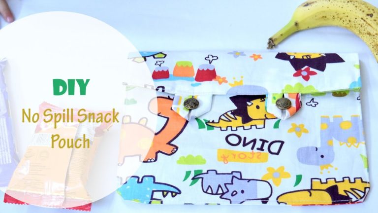DIY 5 minute No spill Kids’ Fabric Snack Bag
