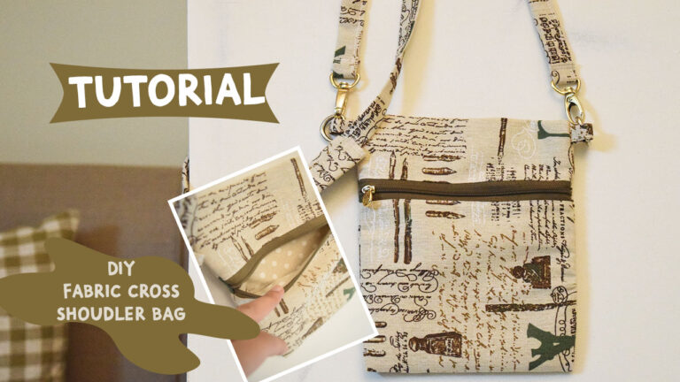 DIY easy to make cross shoulder/ cross body bag with fabric- Sewing Tutorial for beginners