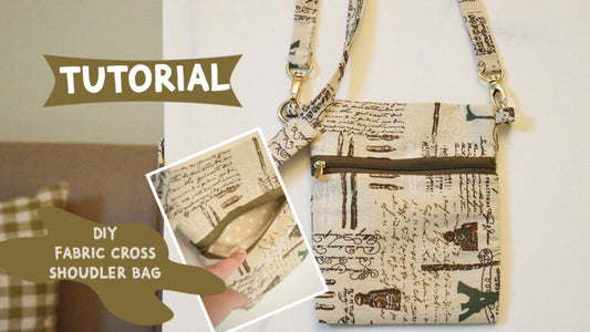 DIY easy to make cross shoulder/ cross body bag with fabric- Sewing Tutorial for beginners