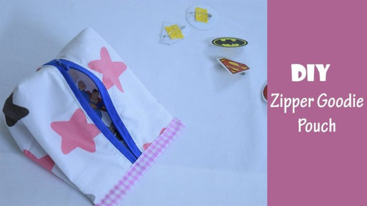 DIY Easy To make kids Goodie Zipper Bag