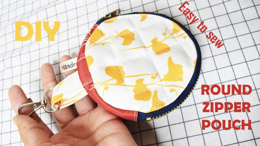 DIY Easy Round Zipper Pouch | Mini Coin Pouch | Easy Sewing Project | Sewing from Scrap Fabric