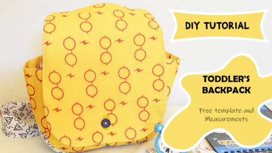 Fabric Backpack for toddlers | DIY bag tutorial for beginners | Free Template and Measurements