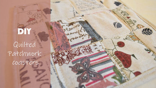 DIY Fabric Patchwork Quilted Coasters/ Table mats with Hard lining