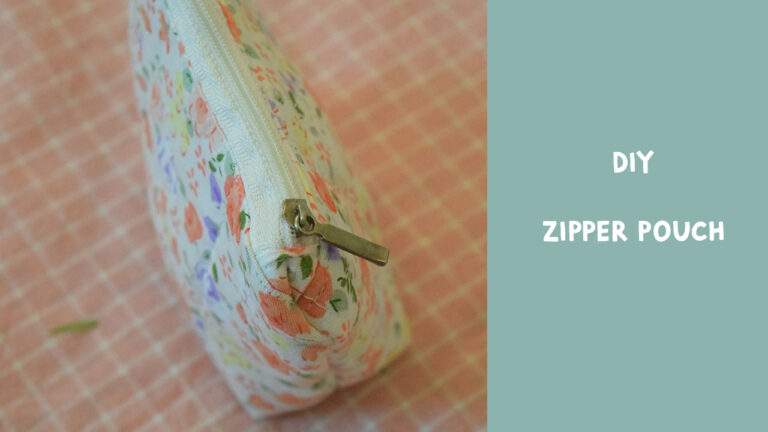 DIY- How to Stitch a Very Easy Fabric Zipper Coin Pouch