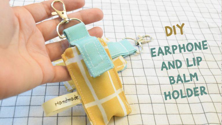 DIY Mini Earphone Pouch and Lip Balm Holder from Scrap Fabric