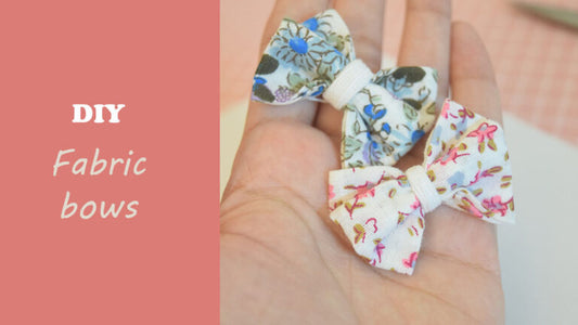 DIY Super Quick and Easy to make Fabric Bows from Scrap Fabric