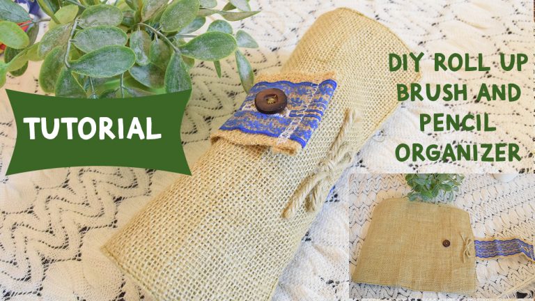 Learn to Make a Roll Up Brush Case and Organizer | DIY Scroll Fabric Pencil Case | Beginner Friendly