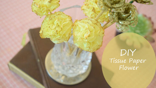 DIY Tissue or Crepe Paper Flowers- Super easy and quick to make