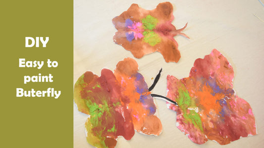 DIY very easy to make free style Butterfly Painting