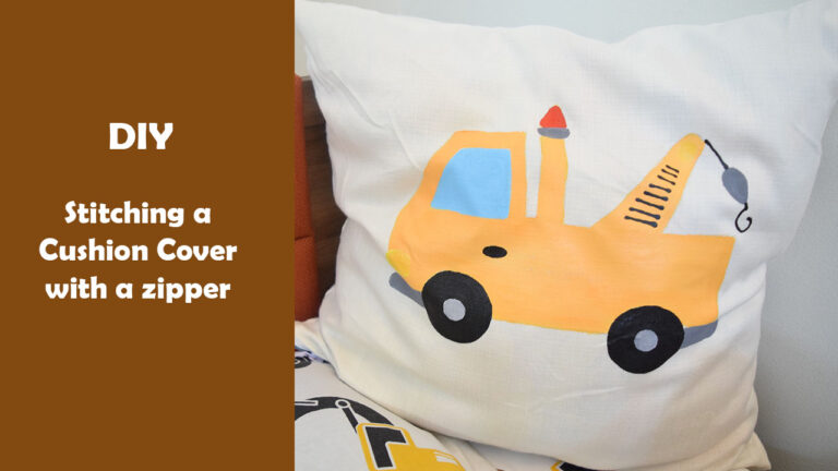 How to stitch a super easy cushion cover with a zipper