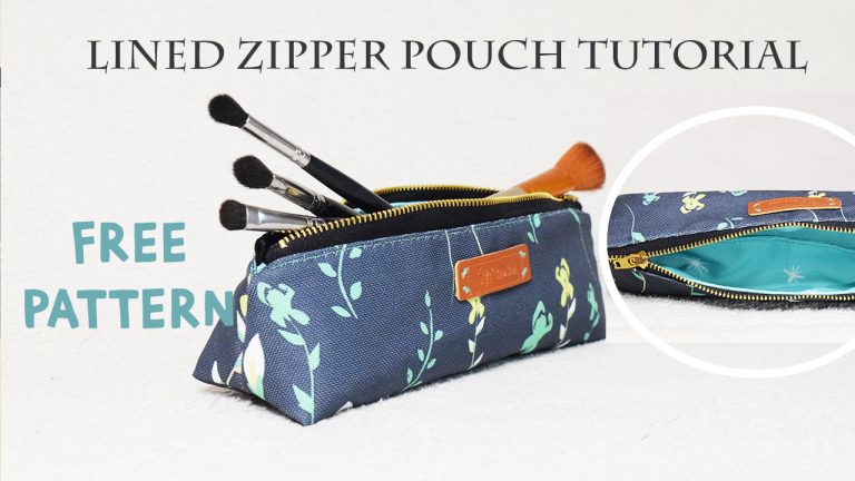 How to Sew Lined Zipper Pouch