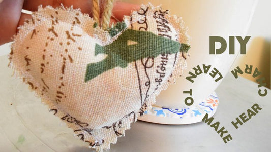 Learn to make a fabric Heart Charm | Fun and easy Sewing tutorial | Scrap Fabric Craft
