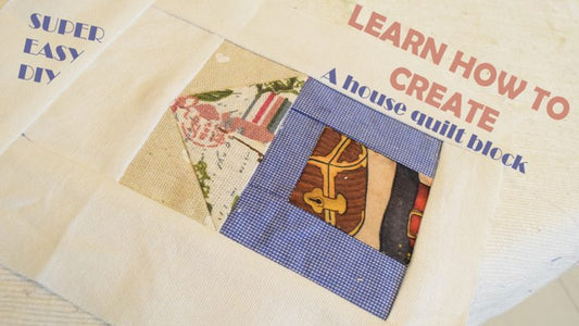 Learn How to Make A House Quilt Block | Fabric Sewing Tutorial | Pictures for Guidance