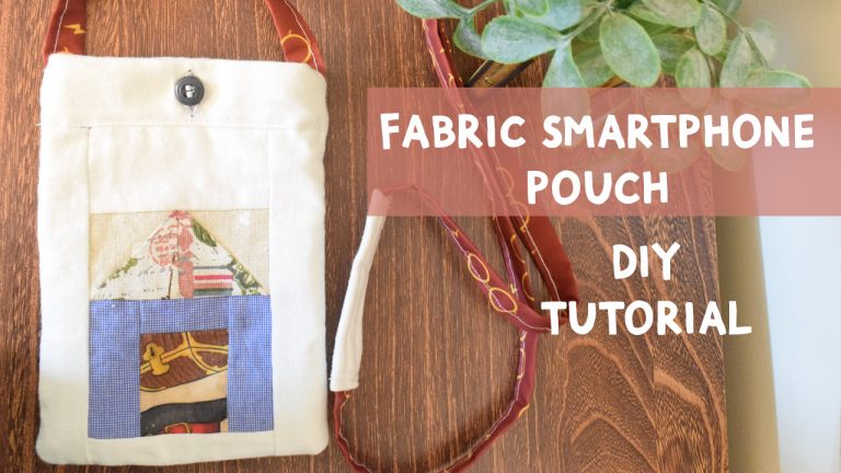 Learn to Sew a Fabric Smartphone Pouch with no zip | Sewing Tutorial for beginners | DIY phone bag