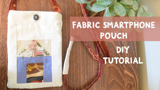 Learn to Sew a Fabric Smartphone Pouch with no zip | Sewing Tutorial for beginners | DIY phone bag