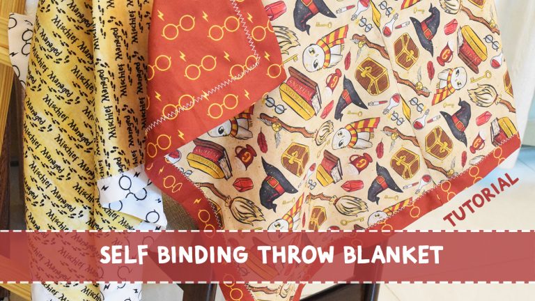 Learn How To Make Self Binding Throw Blanket | Easy tutorial for Beginners
