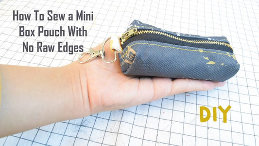 How to Sew Mini 14cm Zipper Box Pouches with no Raw Edges Inside | DIY Mini Fabric Box Pouches