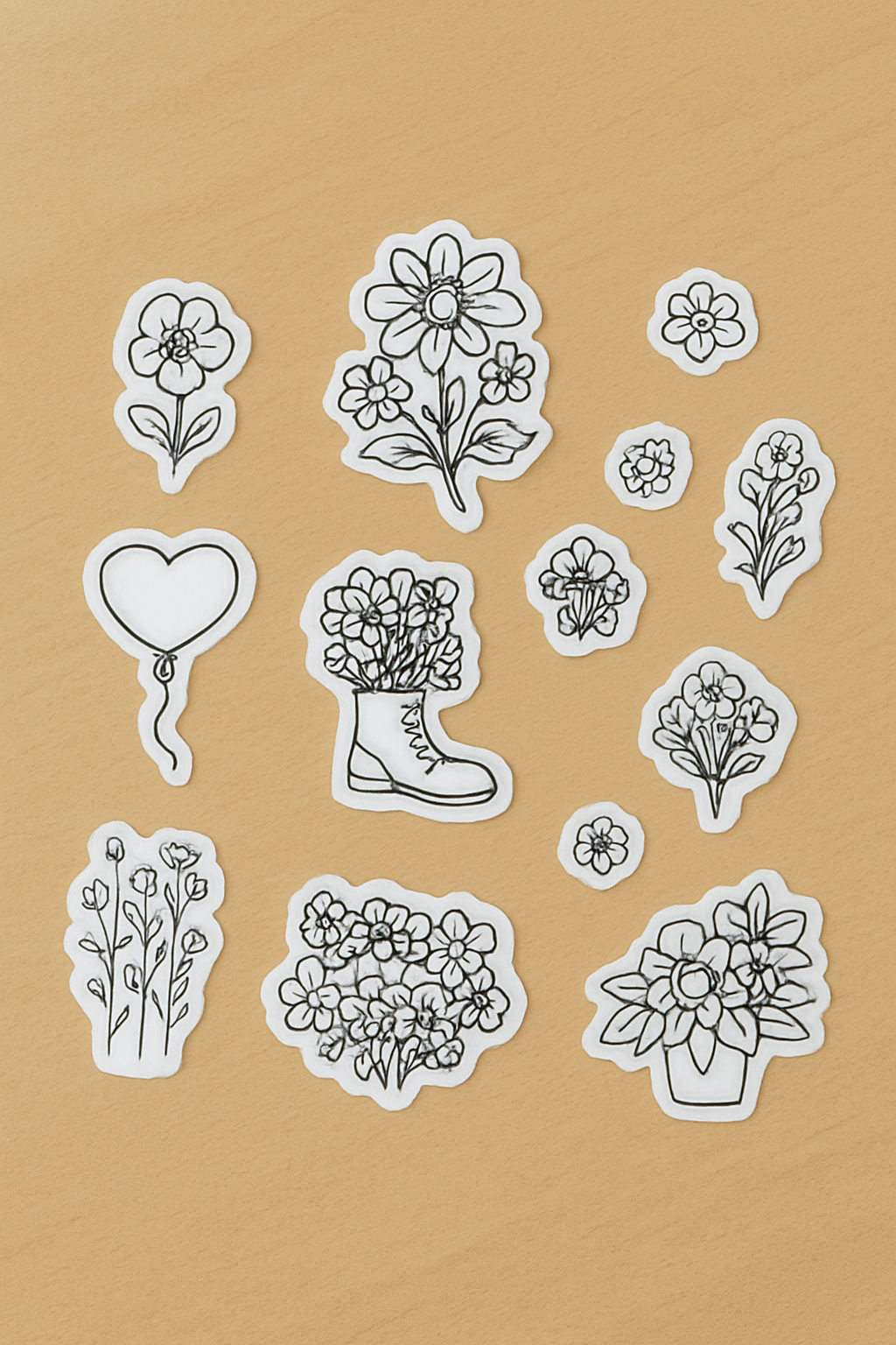 Color Your Own Sticker Bundles- Individual Stickers Pack