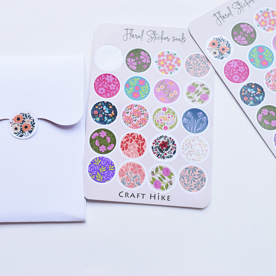 Floral Seal Sticker Sheet