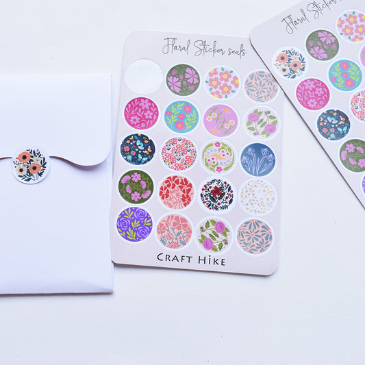 Floral Seal Sticker Sheet