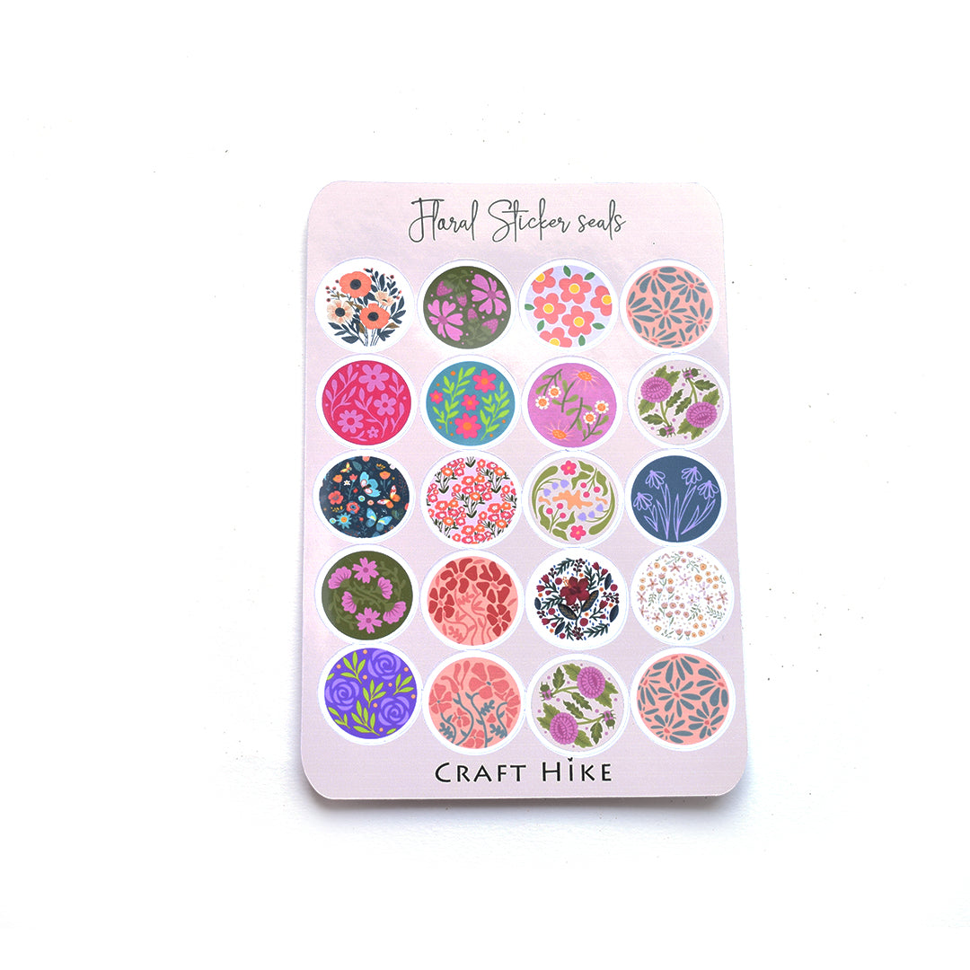 Floral Seal Sticker Sheet