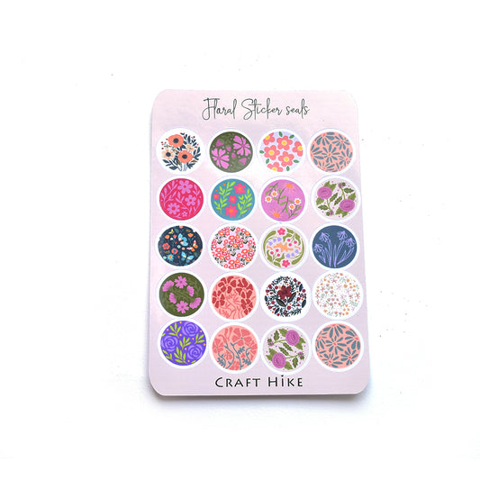 Floral Seal Sticker Sheet