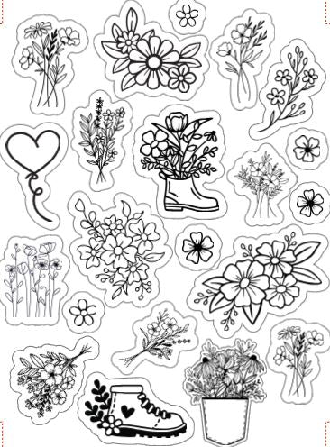 Color Your Own Sticker Bundles- Individual Stickers Pack