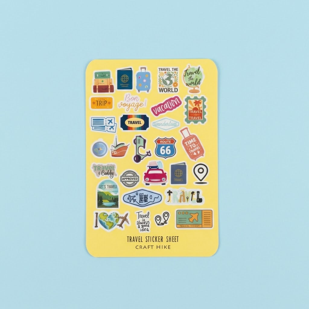 Travel sticker sheet