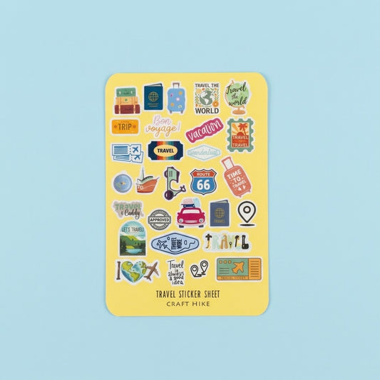 Travel sticker sheet