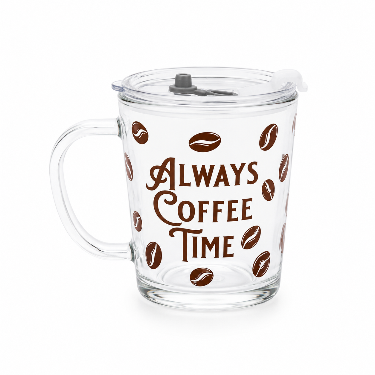 Glass Tumblers - Always Coffee Time