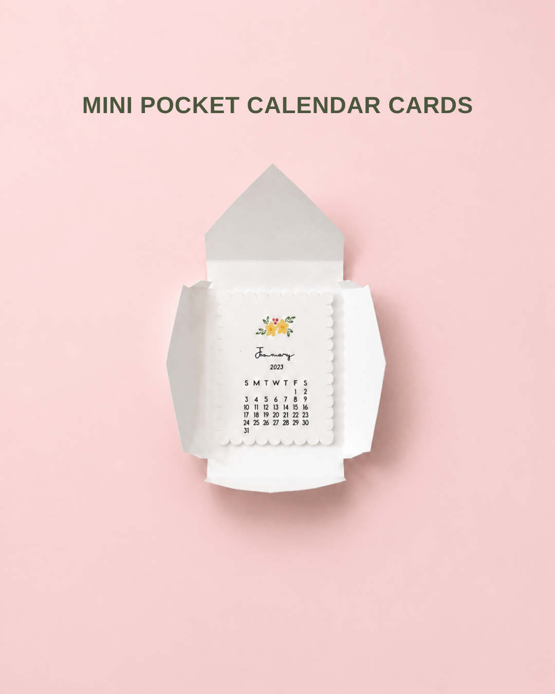 Mini Pocket Calendar Cards 2027