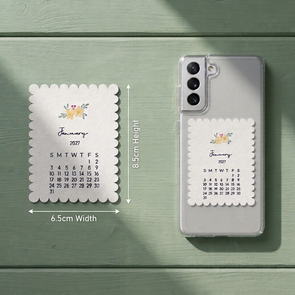 Mini Pocket Calendar Cards 2027