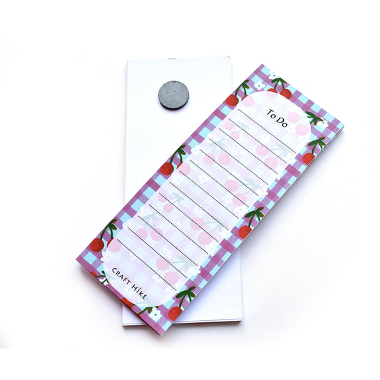 To Do Magnet Notepad – Cherry Themed