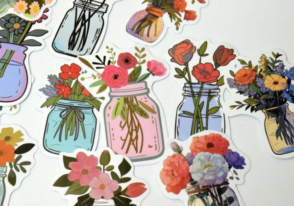 Flowers In Jar Stickers - Image 2