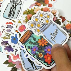 Flowers In Jar Stickers
