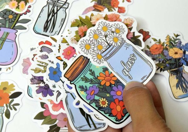 Flowers In Jar Stickers