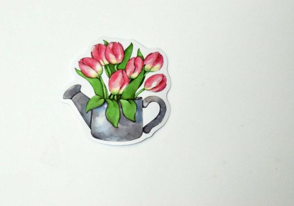 Flowers In Pot Stickers - Image 46
