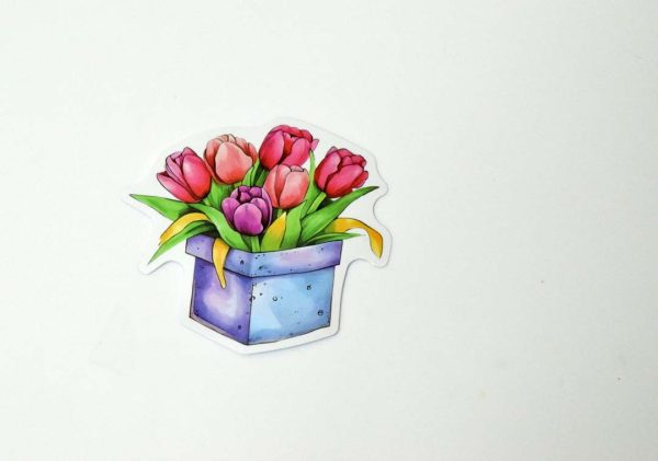 Flowers In Pot Stickers - Image 38