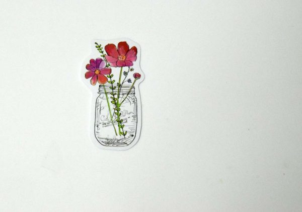 Flowers In Pot Stickers - Image 32