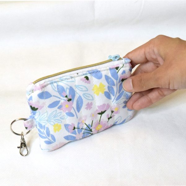 Quilted Card and Coin Pouch with Key Ring - Image 17