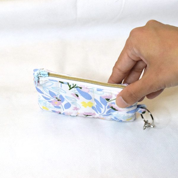 Quilted Card and Coin Pouch with Key Ring - Image 16