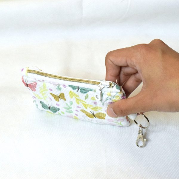 Quilted Card and Coin Pouch with Key Ring - Image 15