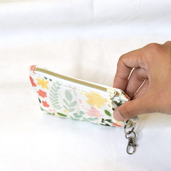 Quilted Card and Coin Pouch with Key Ring - Image 13