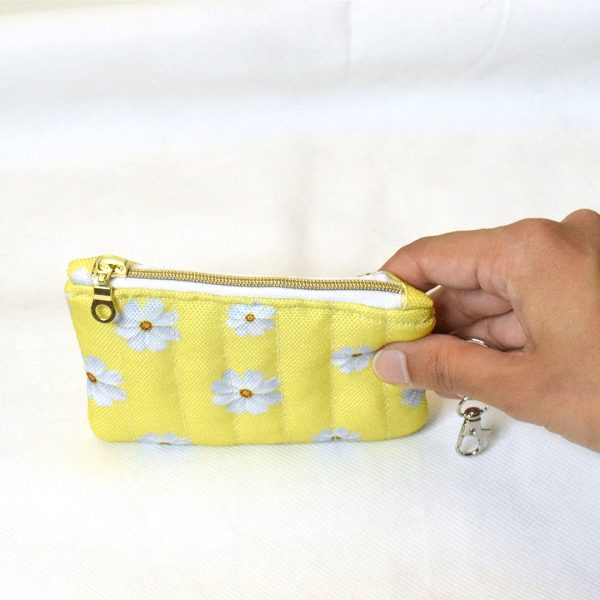 Quilted Card and Coin Pouch with Key Ring - Image 6
