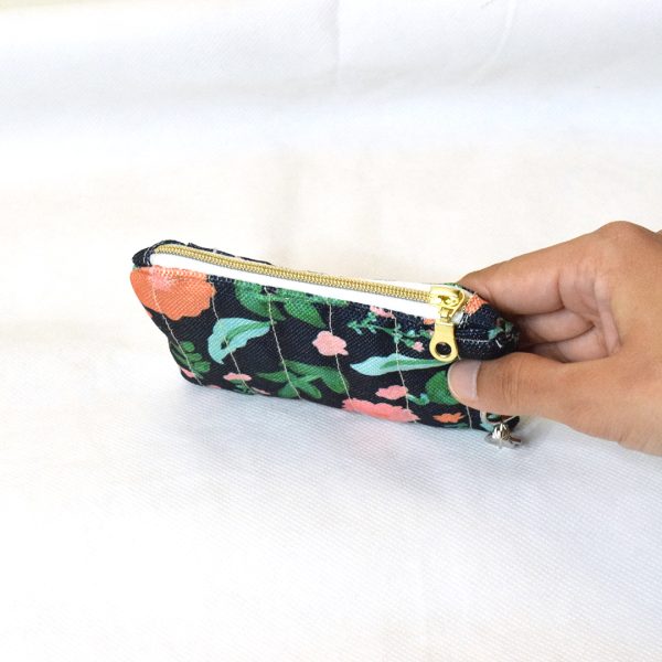 Quilted Card and Coin Pouch with Key Ring - Image 4